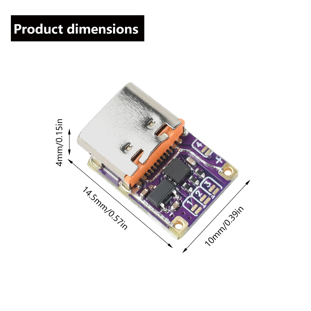 PD3.0 PD3.1 QC3.0 Schnelllade-Modul 5A DC 5V/9V/12V/15V/20V/28V/36V/48V zu 5V Spannungsauslöser-Adapter PD zu DC Typ-C – Detail 17