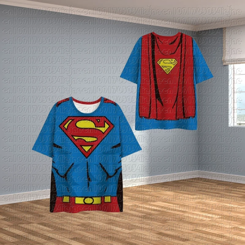 

HOT TOYS 2024 Summer T-shirt Children Clothes Kawaii Superman T Shirts Anime Casual Clothes Kid Girl Boy Top Tee Shirt Children