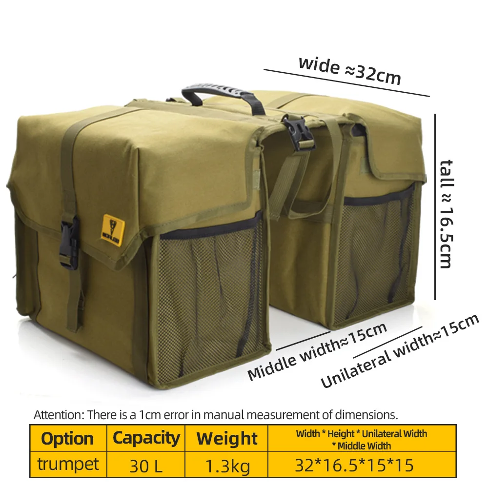 30/43/50L Fahrradrucksack, doppelseitige Hecktasche, wasserdichter Rucksack mit großer Kapazität, West Biking Fahrrad-Hecktasche – Detail 24