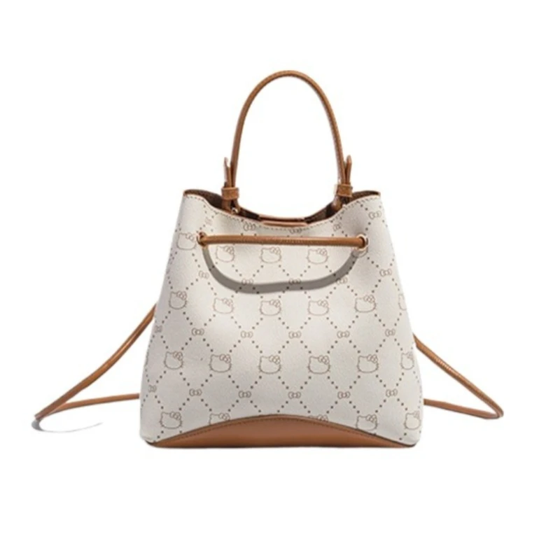 

Hello Kitty Bucket Purse Handbag Women's Luxury Chic Style Top Handle Underarm Shoulder Bag Casual Versatile Daily Use