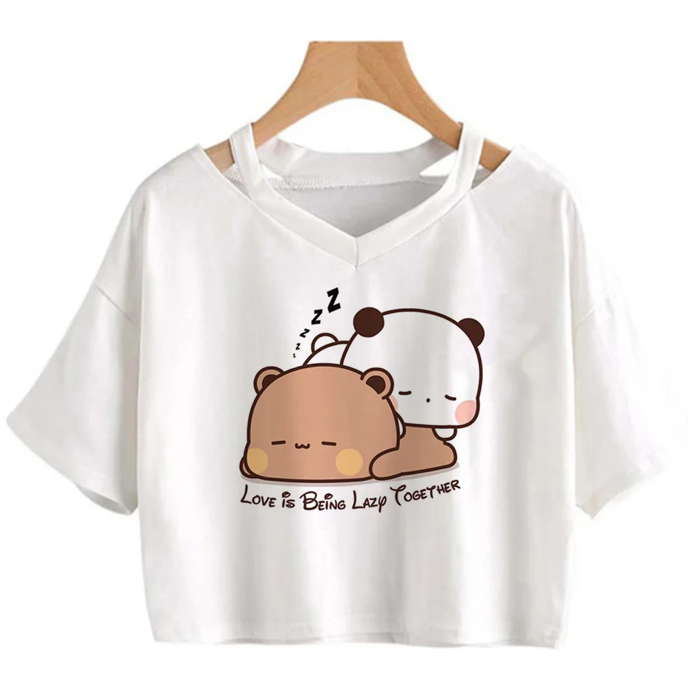 Bubu Dudu trashy graphic  korean fashion crop top Woman kawai hippie manga graphic  t-shirts