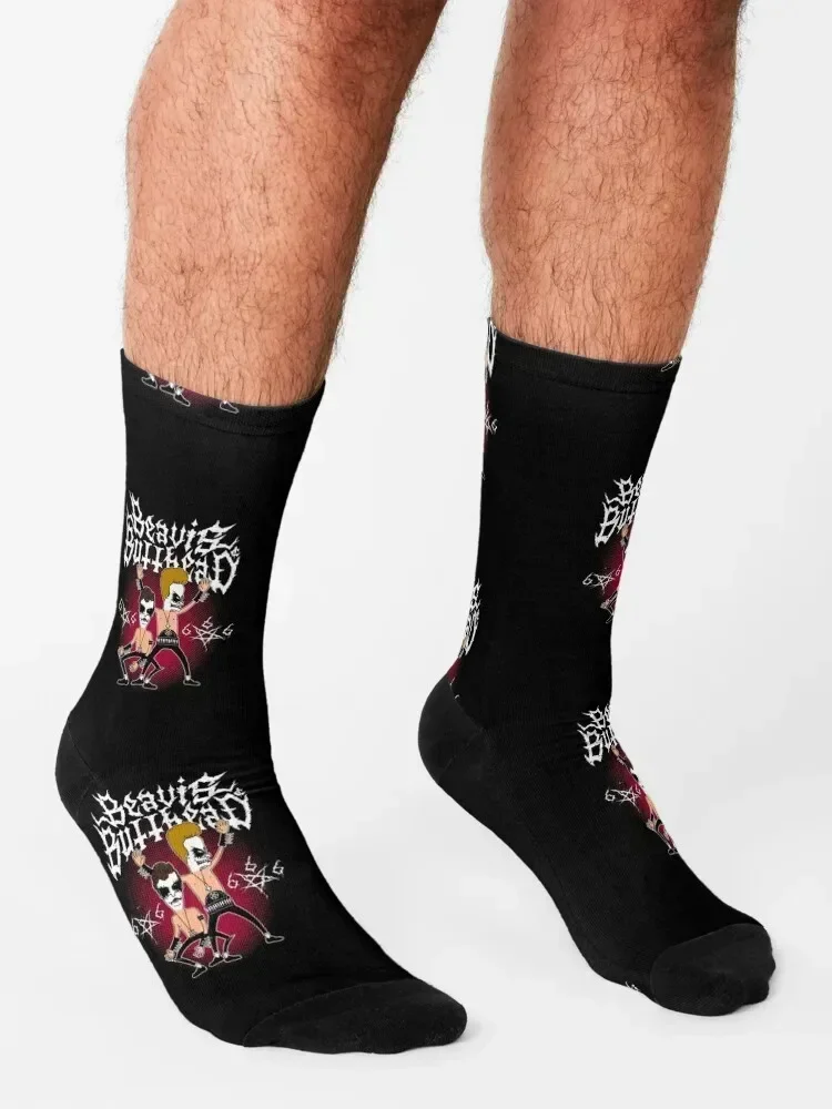 Beavis and Butthead - Funny Black Metal T-ShirtHeavy Metal ShirtCorpse Paint T-ShirtGoth Shirt Socks