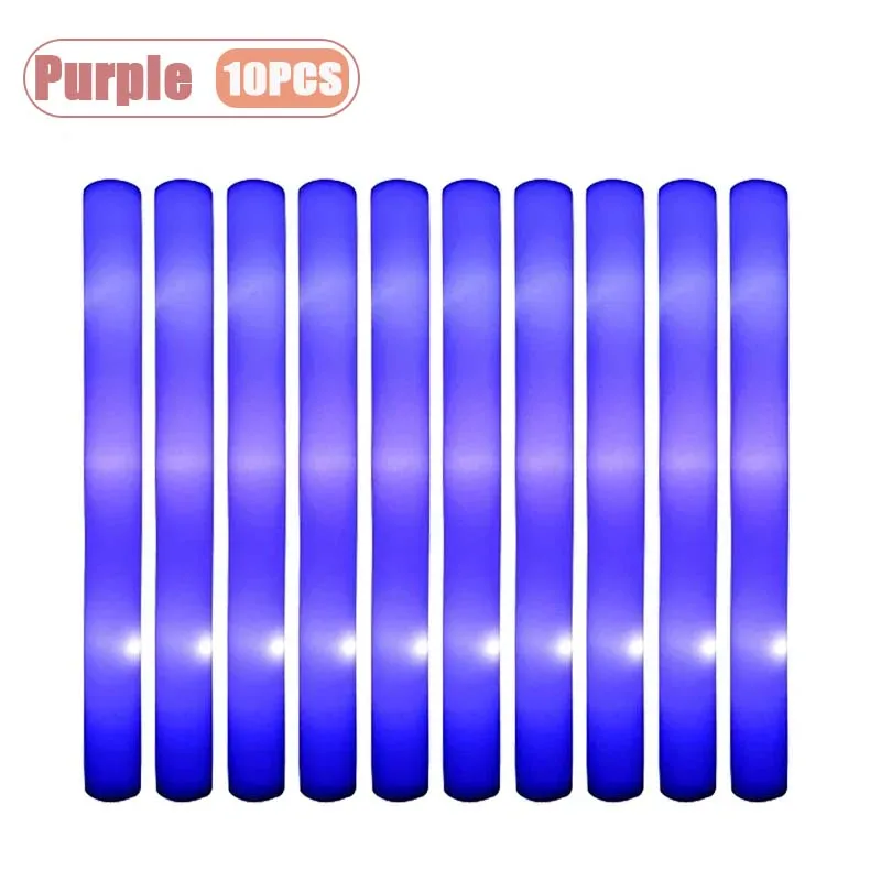 10 STKS Spons Glow Stick Light Up Neon Fluorescerende LED Knipperende Bar voor Evenementondersteuning en Cheer Night Party Light Stick - afbeelding 1