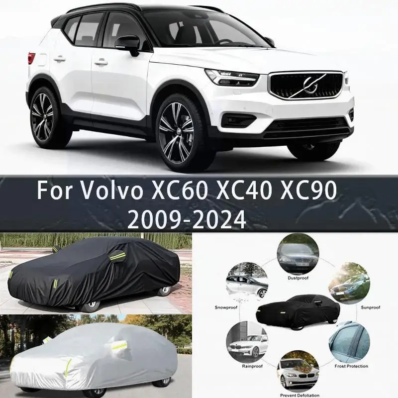 

For Volvo XC60 XC40 XC90 2009 2024 Outdoor Protection Waterproof Dustproof Full Sunshade Snow Cover Car Covers