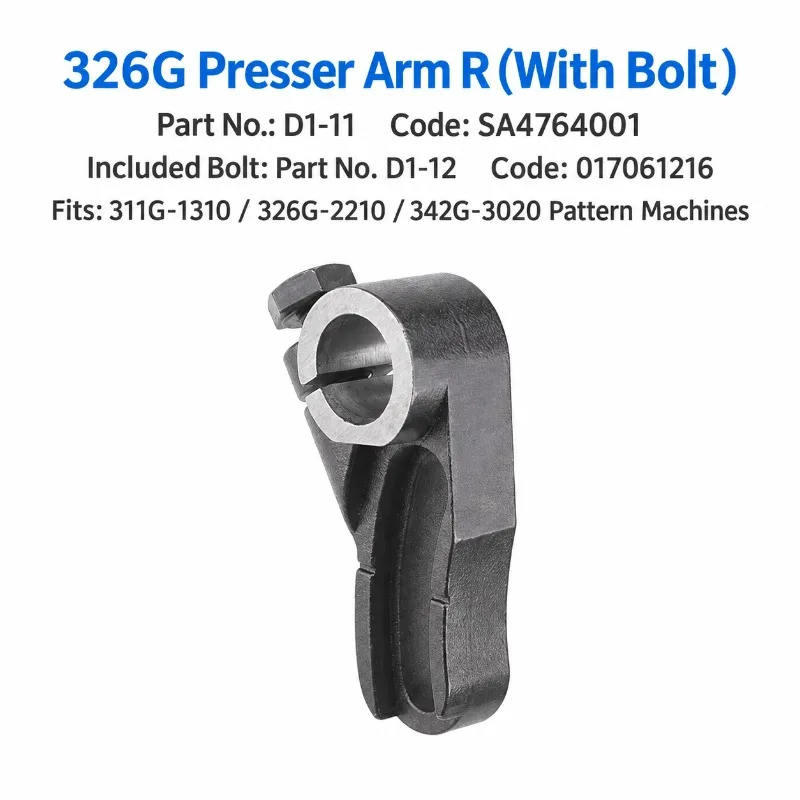 HENVOR 326G Pattern Sewing Machine Presser Foot Lifter Cam Assembly Pressing Arm R Roller Shaft Replacement Parts