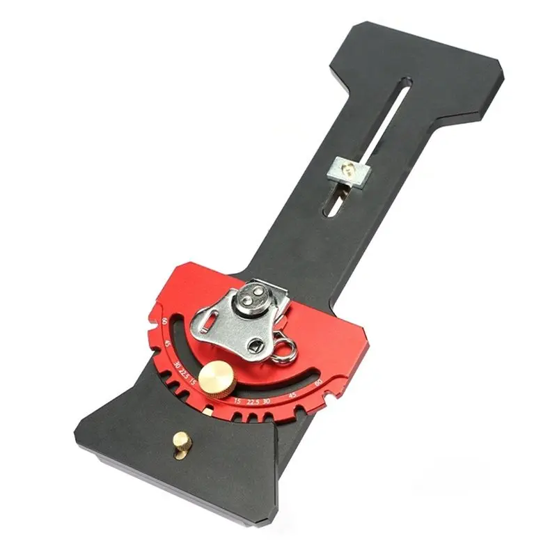 IALJ-For Track Saw Rail Compatible Angle Fence Guide 0-180 Degree Adjustment, Aluminum Alloy Angle Stop For Enhanced Precision