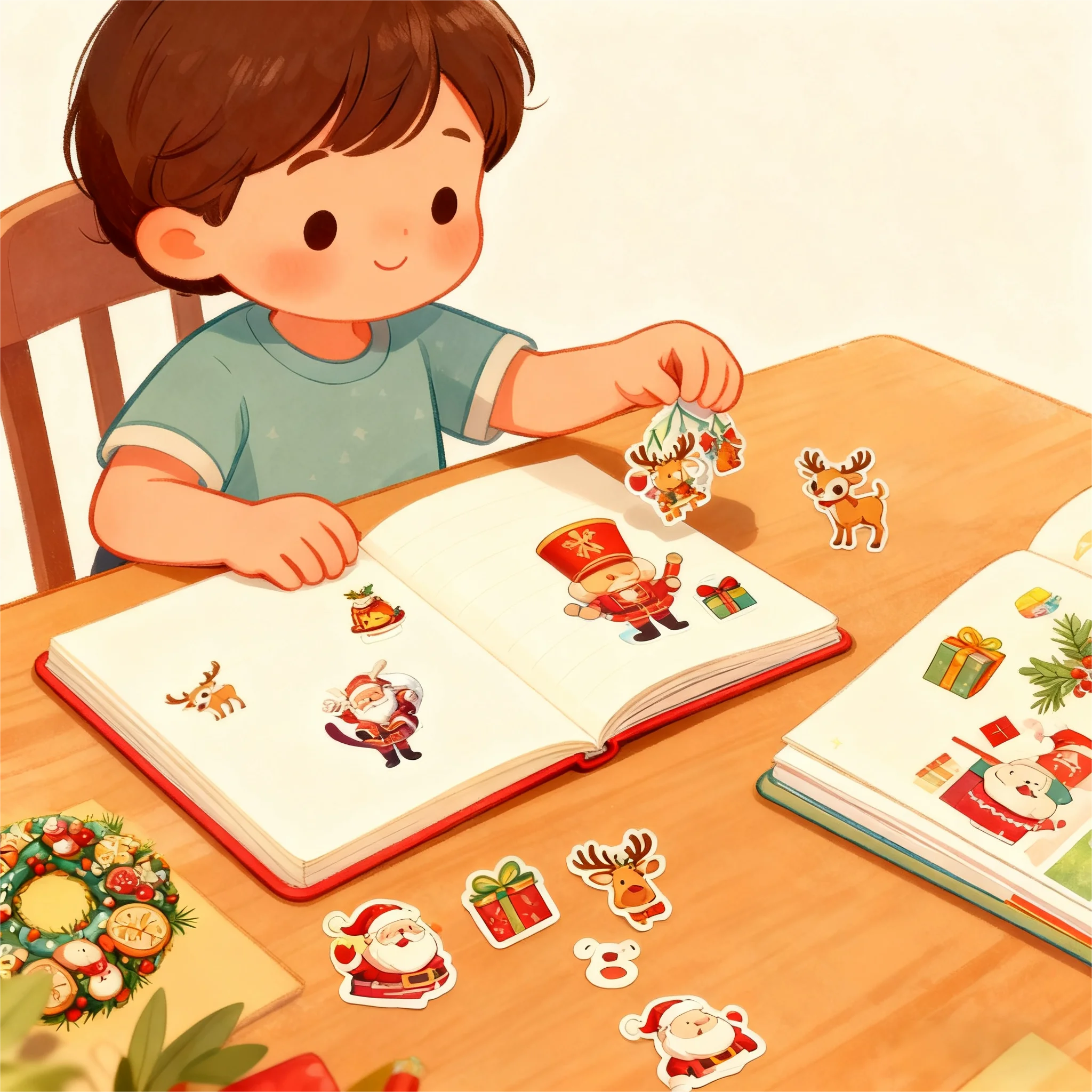 6 قطع من ملصقات ألغاز عيد الميلاد اصنع سانتا كلوز الخاصة بك اصنع وجهًا للأطفال والأطفال لعبة حفلات لوازم فنية قرطاسية