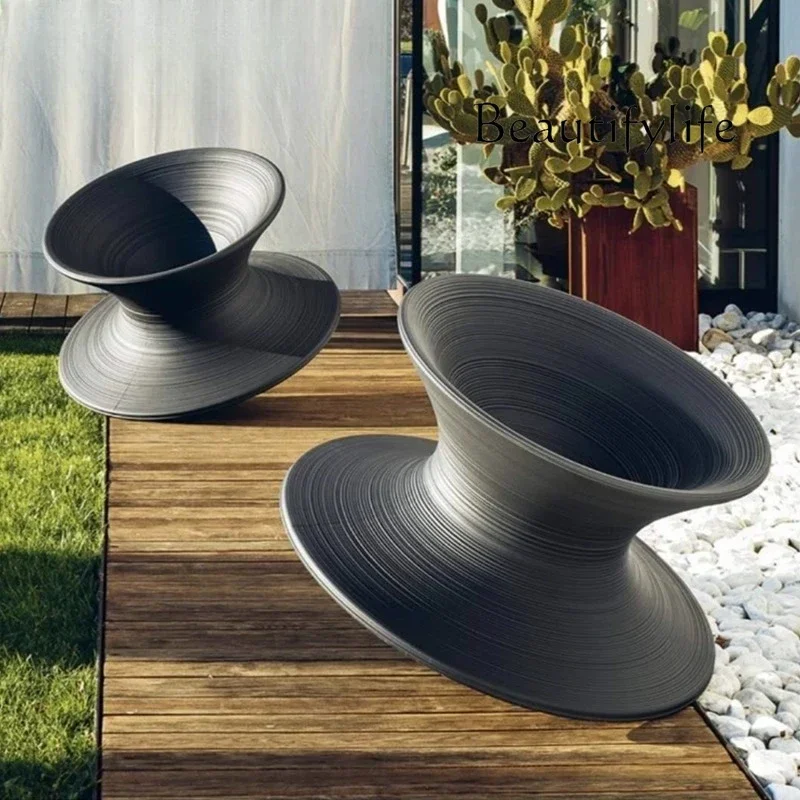 AXX 360 Degree Tumbler Seat Gyro Chair Shopping Mall Amusement Park Outdoor Lazy Leisure Stool Ornament