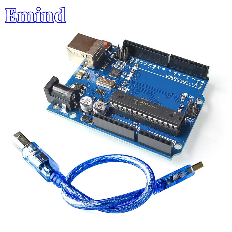 

1/3/5/10/20Pcs UNO R3 Development Board Official Version UNO Original Motherboard ATMEGA16U2+MEGA328P With USB Cable