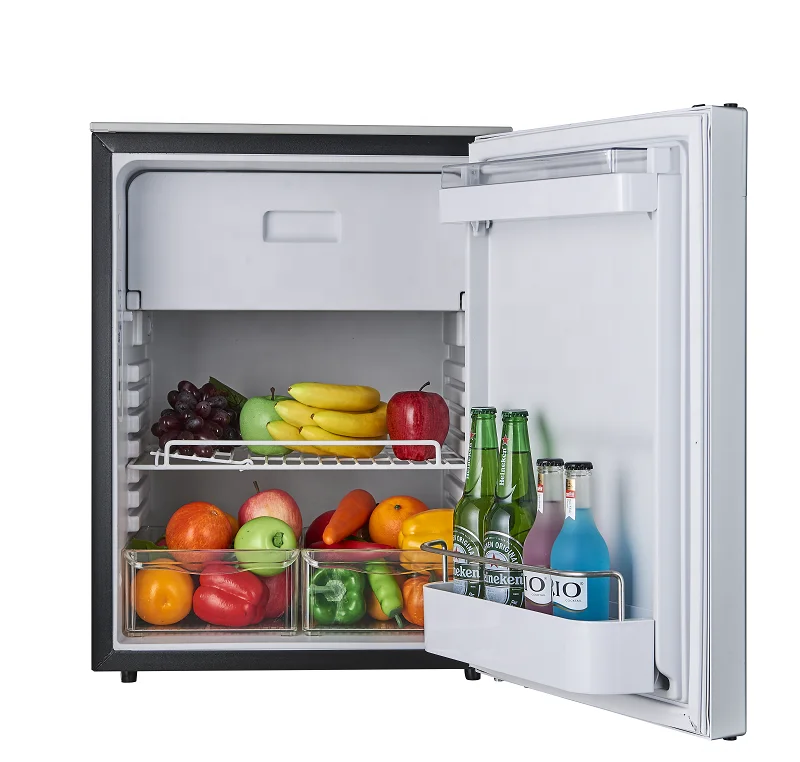 80L Yacht Refrigerator 12V/24V Protection Against Corrosion Cover Fridge Freezer Compressor Sliver