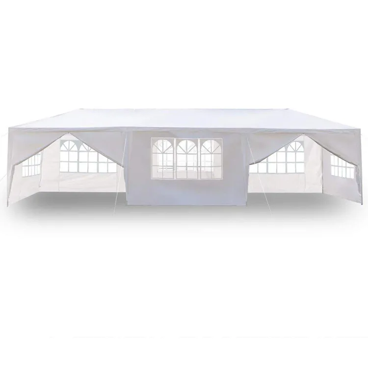 Straight outdoor camping windproof sunshade large awning 3 * 9M with cloth awning, banquet awning