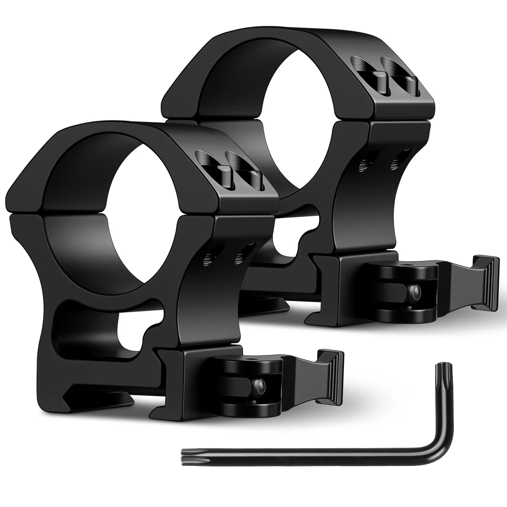 UniqueFire 2Pcs K25-2 QD Quick Release Aluminum 20m Mount for Dia 30mm Tube Hunting Riflescope Picatinny Rail Mount Ring