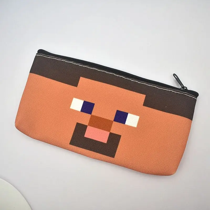 مقلمة قماش ماين كرافت للأولاد والبنات العودة إلى المدرسة حقيبة تخزين القرطاسية لعبة البضائع ستيف الزاحف أكياس قلم رصاص #6