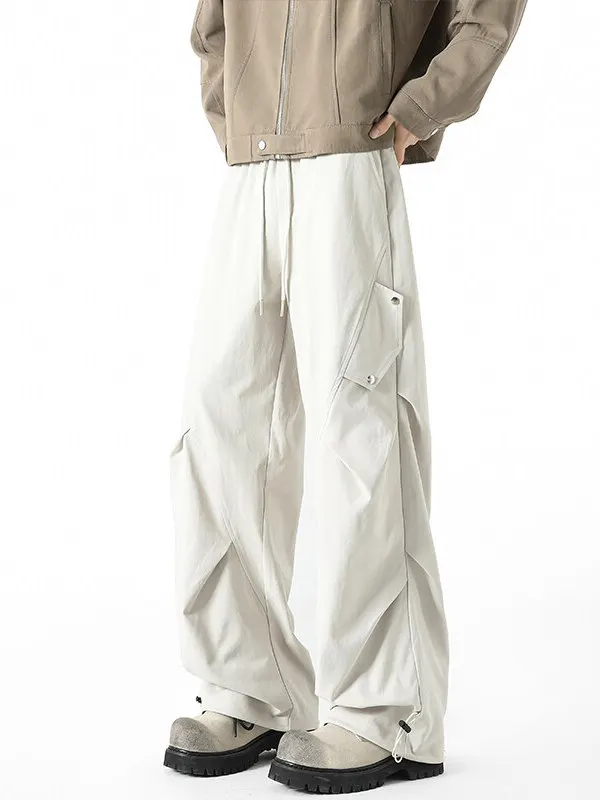 

American Sle Loose Workwear Pants Men's Spring High Waist Cool Straight Leg Wide Leg Umbrella Soldier Workwear Trousers