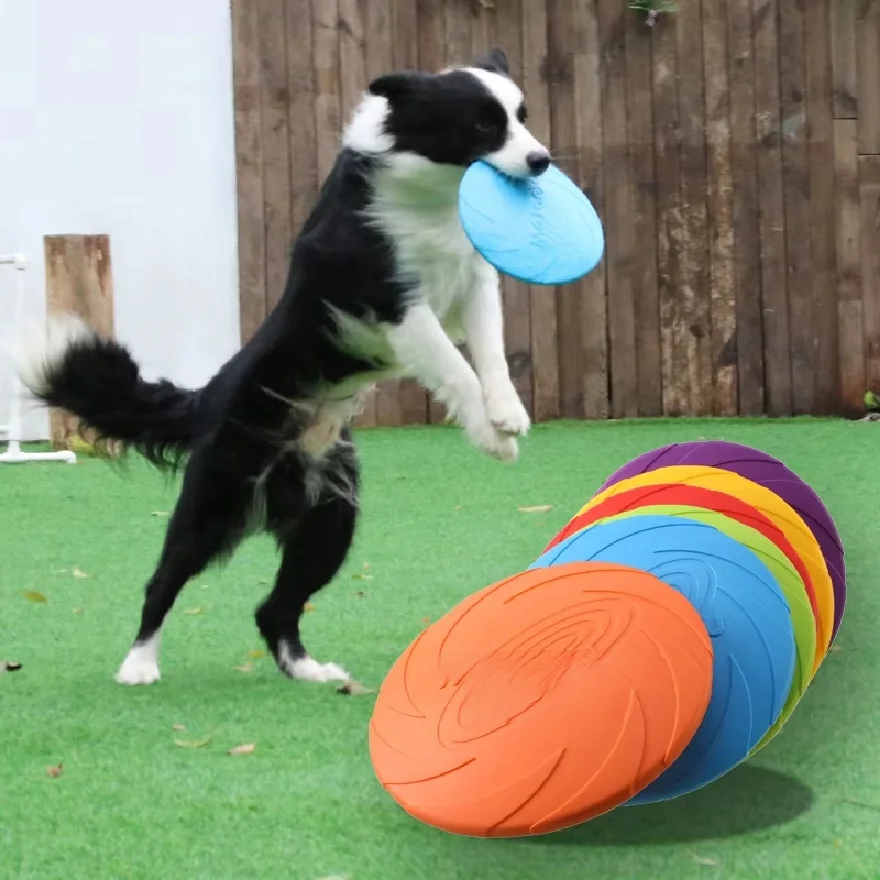 Bite Resistant Flying Disc Toys For Dog Multifunction Pet Puppy Training Toys Outdoor Interactive Game Pet Dogs Products