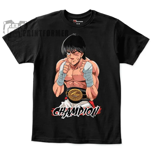 남녀공용 티셔츠, Hajime no Ippo Miyata 챔피언 
