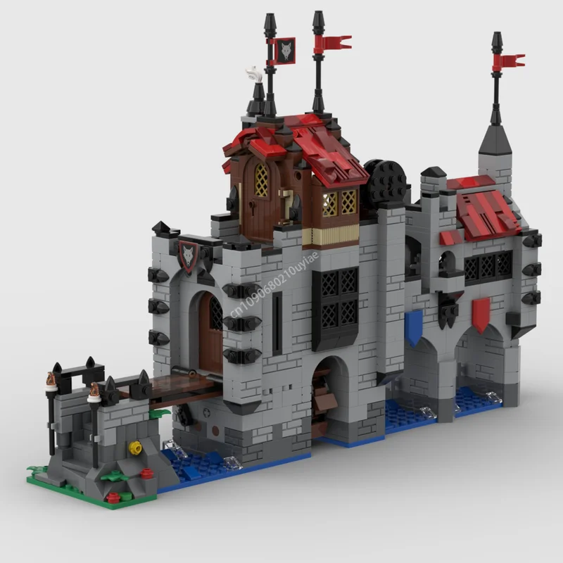 1228pcs Moc Medieval Wolfpack Forge Castle Modular Architecture  Building Blocks Assembly Bricks Toys Kids DIY Christmas Gifts