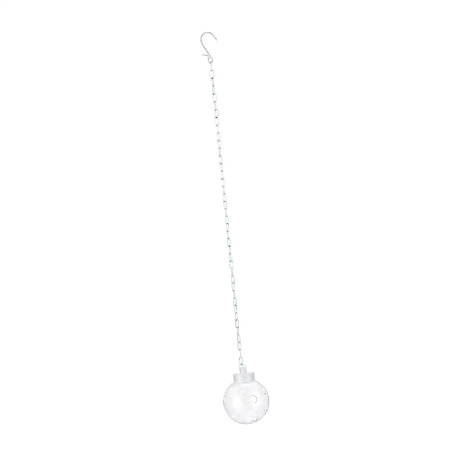Hanging Poultry Treat Dispenser Ball with Chain Transparent Body Multipurpose Slow feed Dispenser Coop Enrichment Toy