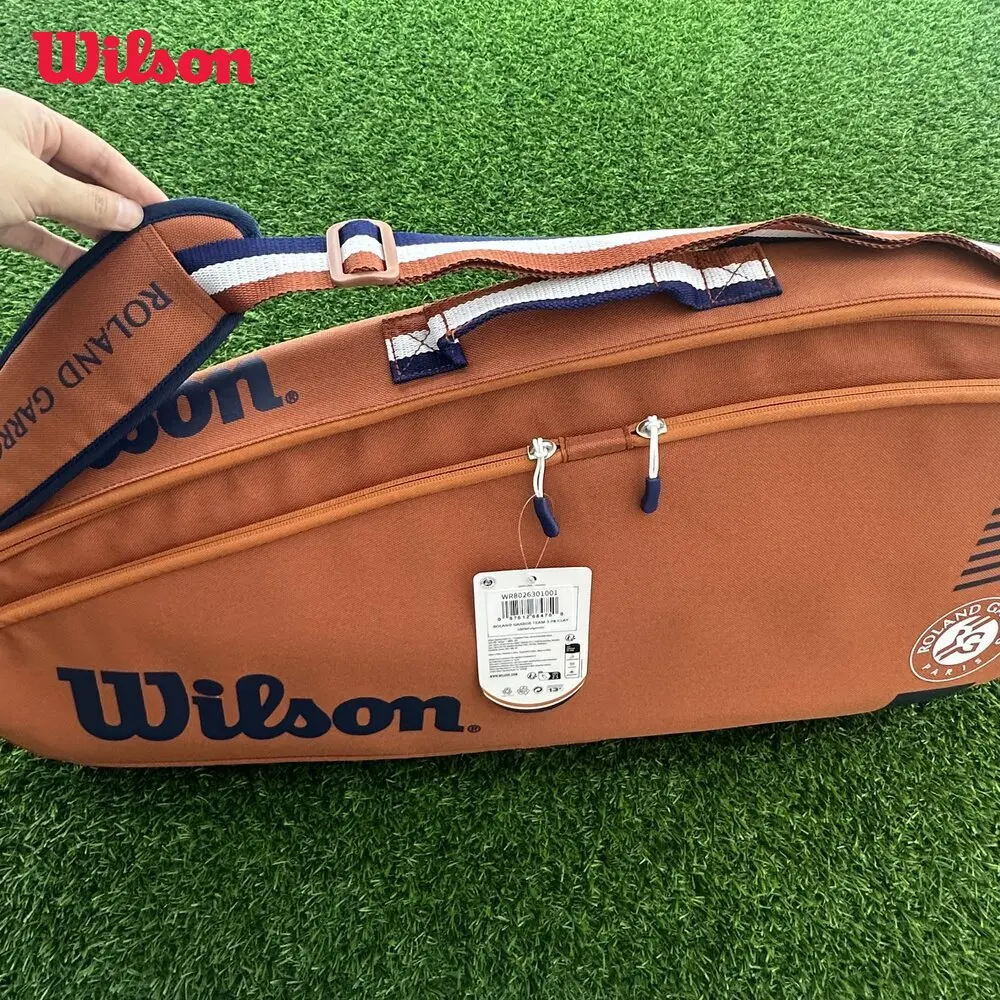 Wilson 2024 France Open Team 3-6 pcs Duffel Tennis Racket Bag Roland Garros Clay Court Tournament Tennis Racquet Bag Clay Navy