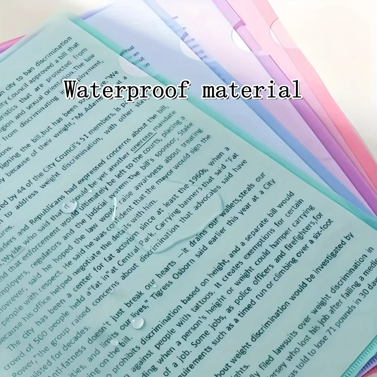 32pcs L-Shaped Transparent File Folders - A4 Size, Durable PP Material, for Organizing Documents,Test Papers and Office Supplies