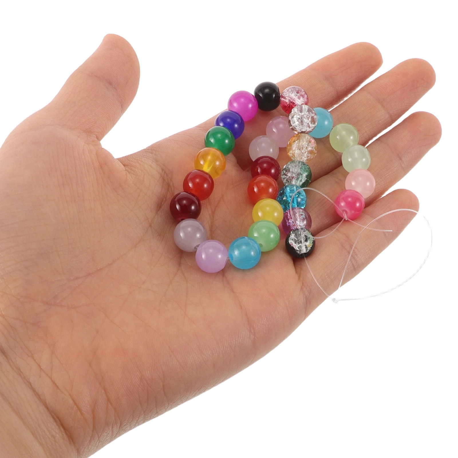 

Bracelet Bead Set Box Jewelry DIY Beading Kit Material Assorted Glass Beads Craft for Bracelets Child Czech 8mm Round Stringing