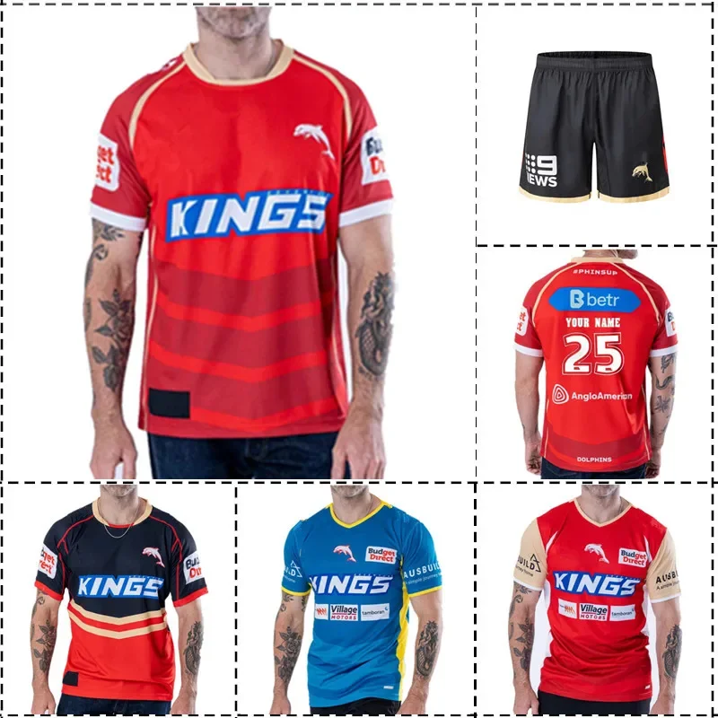 

Джерси для регби Dolphins Home/Away/Training 2025 — мужской размер: S-5XL (номер имени) Высочайшее качество
