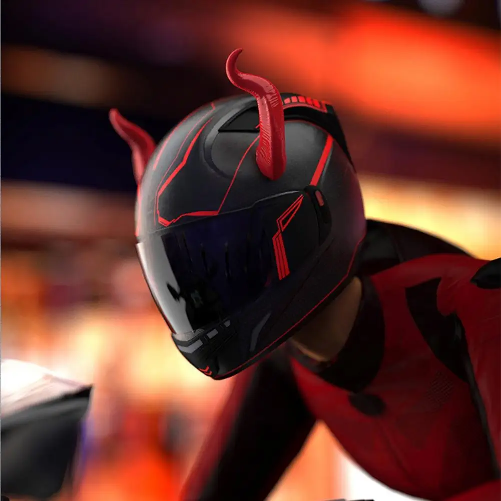 Motorcycle Helmet Horn Motorcycle Helmet Devil Horns Accessories Suction Cup Cow Horn Decorations Scooter Bicycle Skateboarding