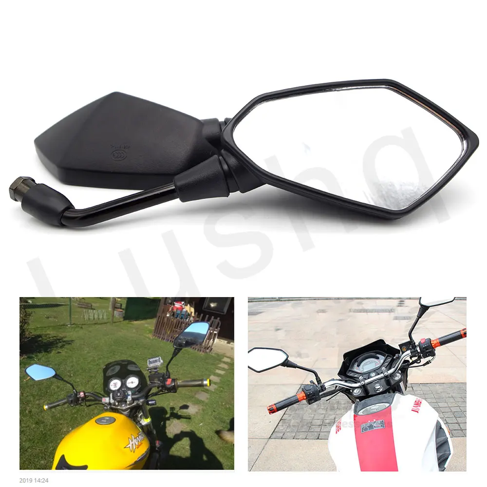 

Motorcycle Mirror 8 10MM Retrovisor Moto Accessories For honda crf 450 yamaha cygnus 125 bmw e 60 honda shadow 600 suzuki gs 500