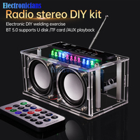 87.5-108MHZ DIY Bluetooth Speaker Kit with FM Radio Soldering Project Practice Electronic  DIY Kit Solder Assembly Loose Parts