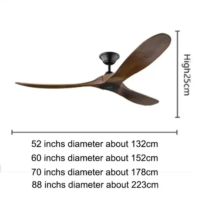 Modern Powerful 22W LED Ceiling Fan with Light and Remote Control for Indoor Use