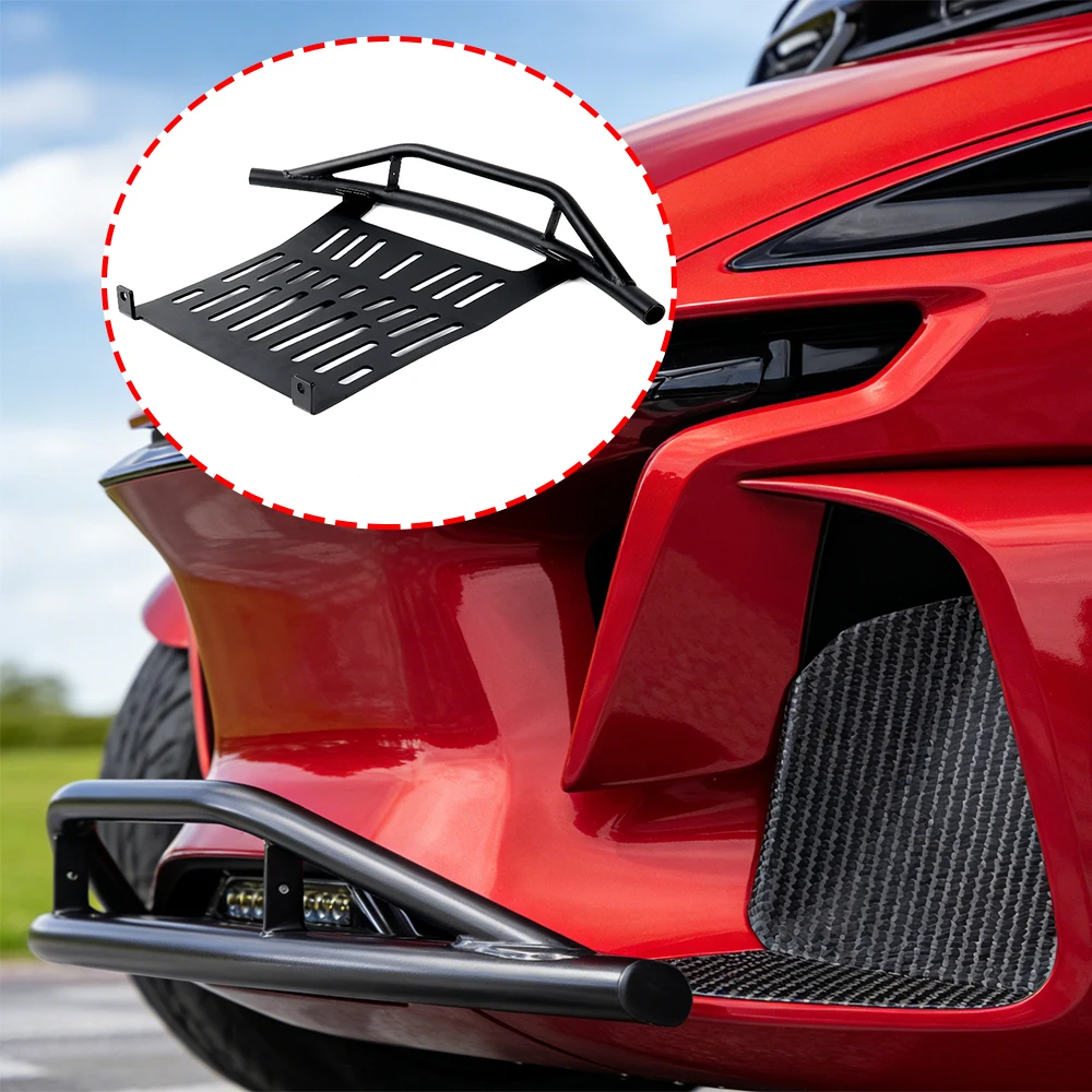 

Новые аксессуары для мотоциклов: черный алюминиевый передний бампер с защитной пластиной для Can-Am Spyder RT 2020-2025 и Can-Am Spyder RT-L