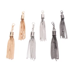 Fashion Tassel Pendant Keychain Shoulder Bag Tassel Metal Buckle Tassels Pendant Handbag Decoration Purse Hardware Accessories