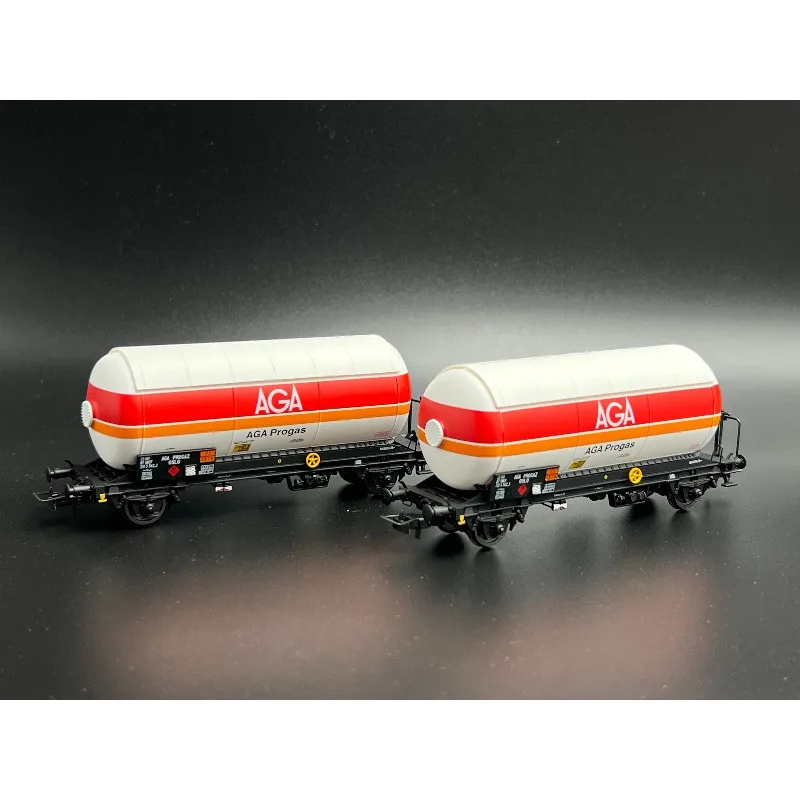 Diecast HO 1:87 Scale Jouef Tank Truck with Metal Wheels AGA Progas HJ6289 Alloy Train Model