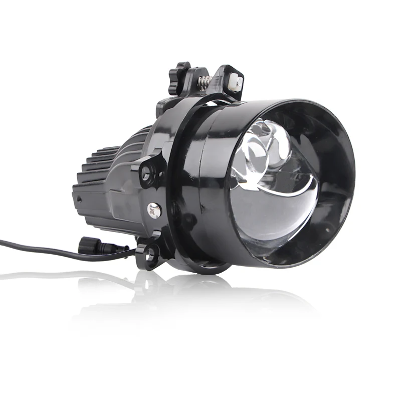 1PCS 3.0 LED Headlight Fog Lights Lens 80W High Power White Light Bi Led Fog Lamp Projectors Toyota Universal