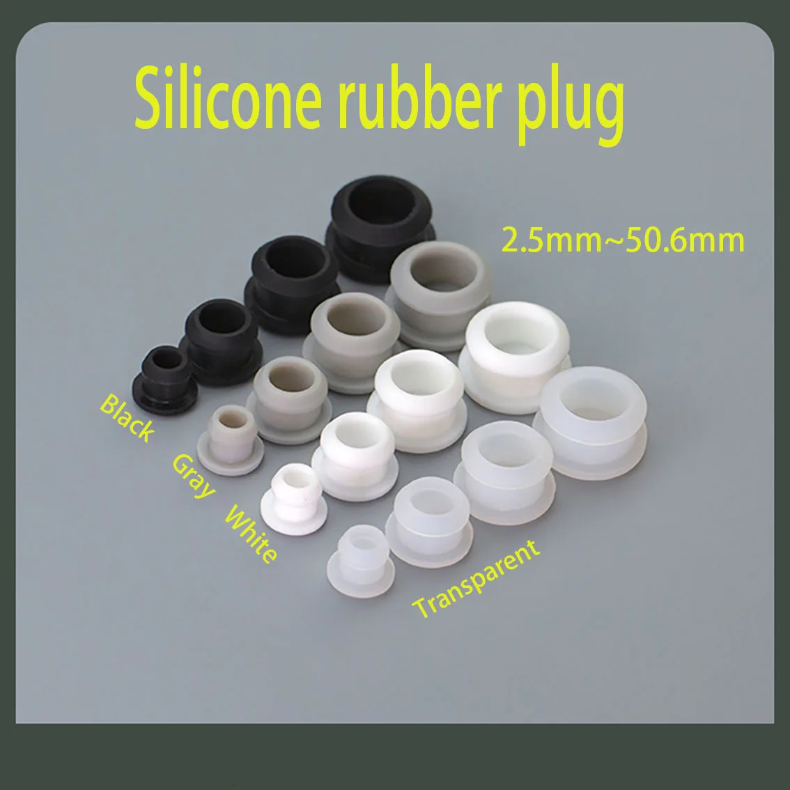 

2.5~50.6mm Snap On Silicone Rubber Plug Conical Steel Pipe Plug Sealed Waterproof And Heat-resistant Furniture Plug