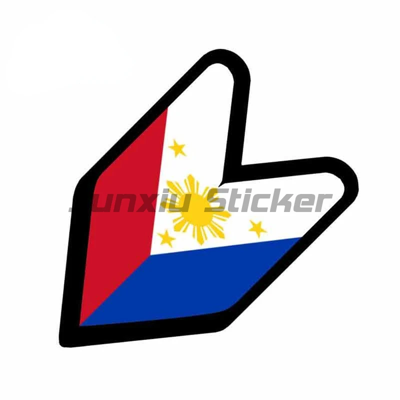 Pegatina de sol de Filipinas, bandera, mapa, parachoques, parabrisas, calcomanía de vinilo impermeable