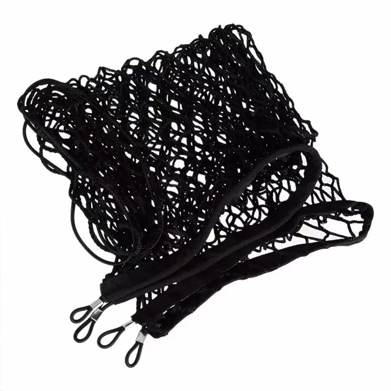 Car Net Holder Universal Trunk Rear Storage Cargo Luggage Nylon Elastic Mesh With 4 Plastic Hooks Pockets 90x40/60x110 CM