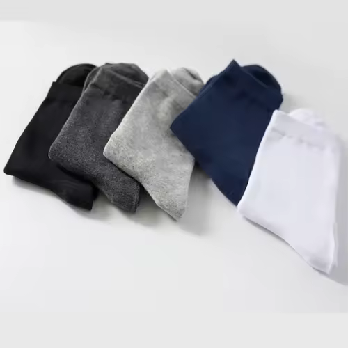 10Pairs/Lot Men Combed Cotton Socks Black Casual Business Breathable High Quality Man Sock New For Male Plus Size EU38-48 - Image 2