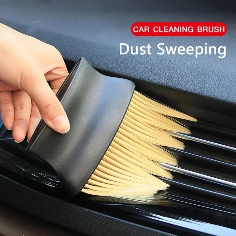 Soft Detailing Duster Brush for Car Air Outlet & Dashboard AC Vents, Portable Cleaning Tool for Auto Interior Home Office Use