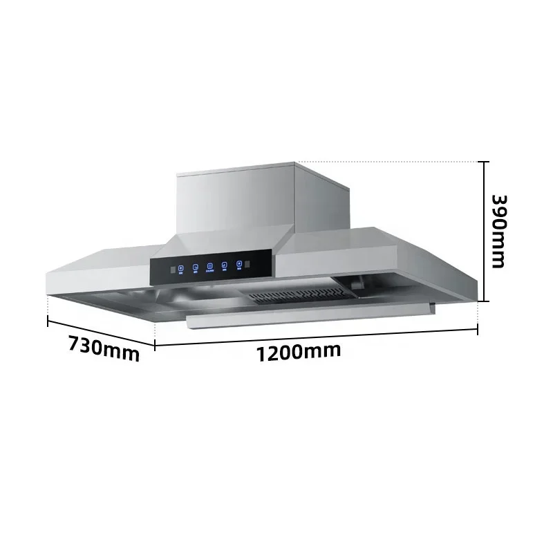 Extrator De Fumaça De Capa De Cozinha Comercial, Mais De Fumaça De 95% Remove A Taxa, Sucção Explosiva
