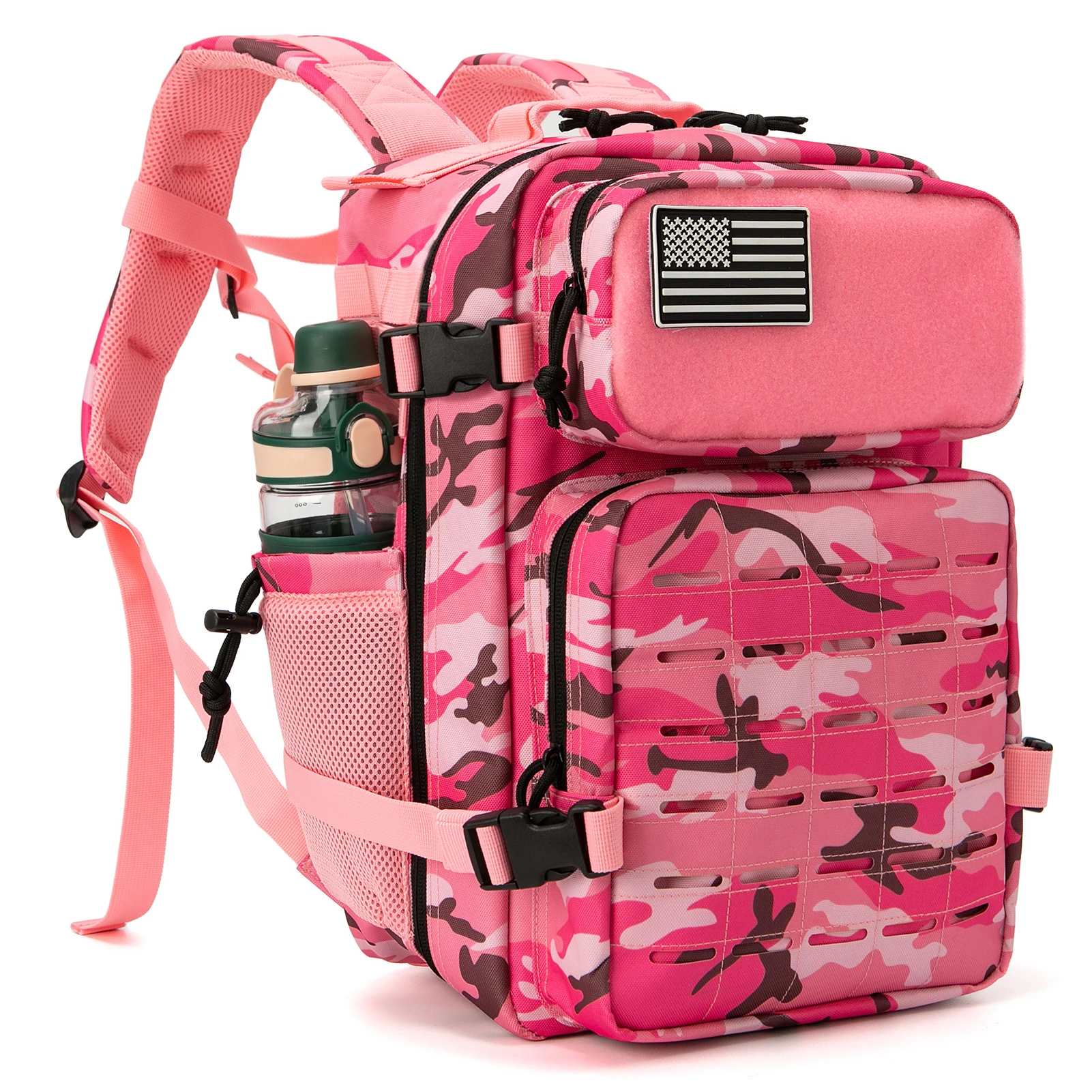 ReFire Gear 25L Taktischer Rucksack Outdoor-Tasche für Fitness MOLLE Rucksack GYM Für Frauen/Männer EDC Wandern Überleben Rucksack Hexe Flaschenhalter 7