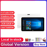 Dual OS 10.6'' Quad Core 2GB RAM 32GB ROM Cu be i10 Windows 10+Android 4.4 Tablet PC 1366*768IPS Touch Screen HDMI-compatible