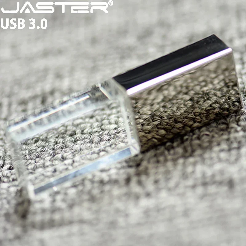 JASTER USB 3.0 Flash Drive Rose gold Crystal Custom 3D Logo Pen drive Wedding Cool Gift Pendrive Black Memory stick 128GB 64GB