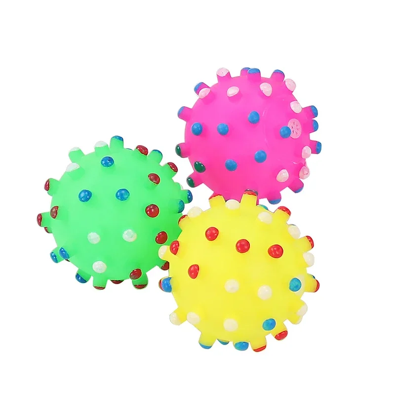 Spike Ball Sounding Toy Dogs Molar Teeth Cleaning Small Spike Ball Pet Dog Toys Bite-Resistant Toys Puppy Toy Dog Chew Toys