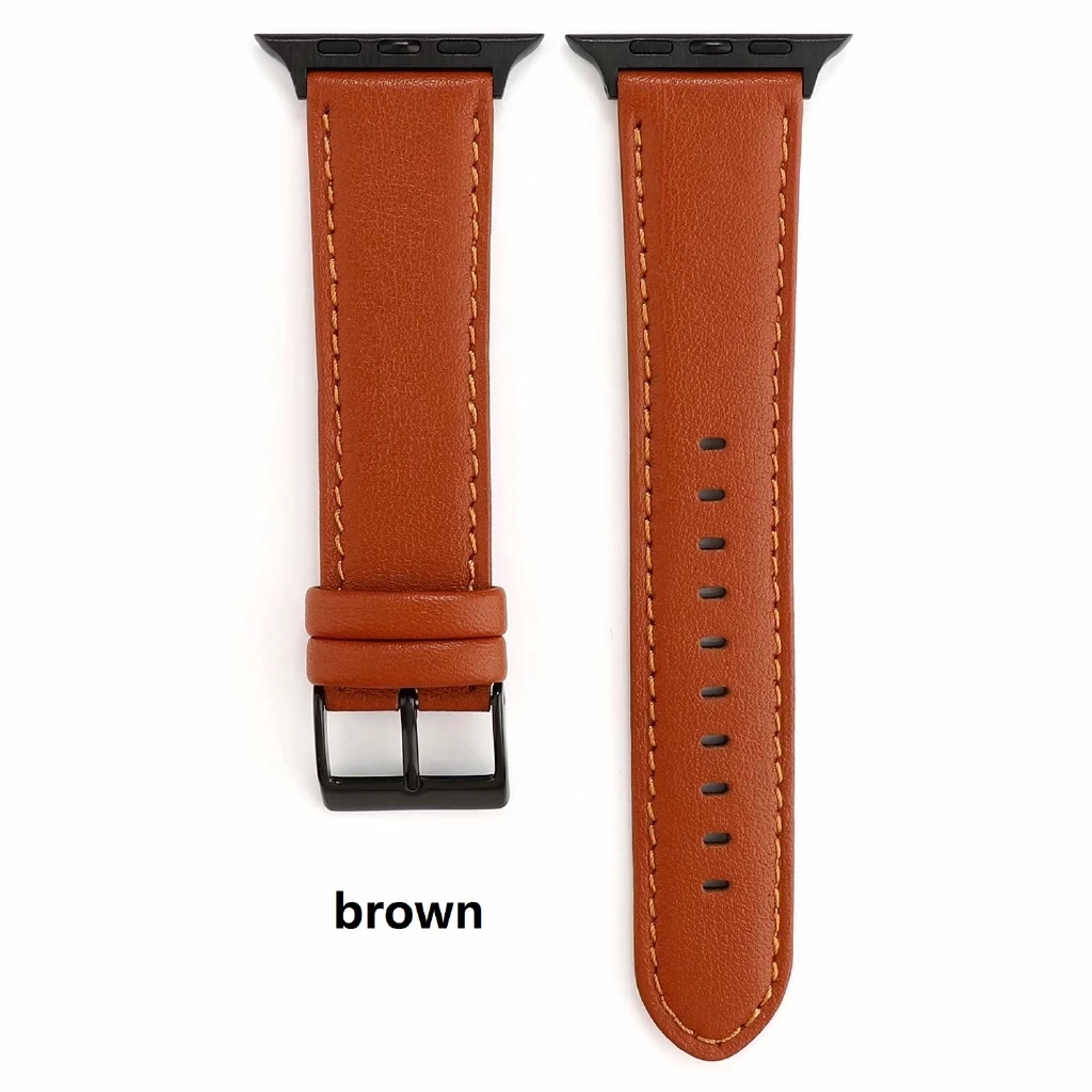 【For Apple Watch Strap】Apple Watch Series 6 se 5 4 3 2 1 New High quality Genuine cow leather strap for iWatch  Smart Watch