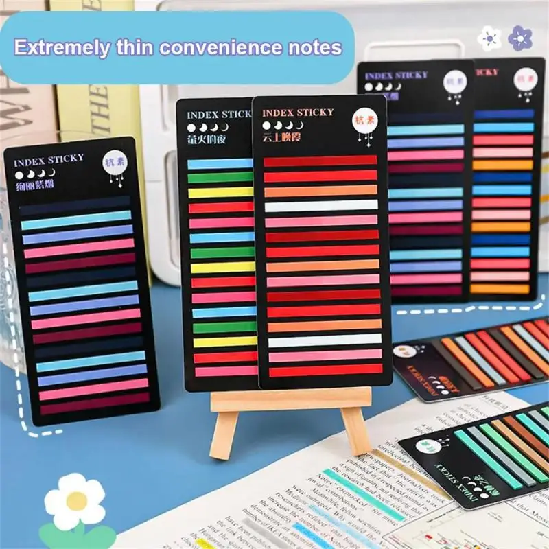 Sheets Transparent Rainbow Index Memo Pad It Sticky Notepads Paper Sticker Notes Bookmark School Supplies Kawaii