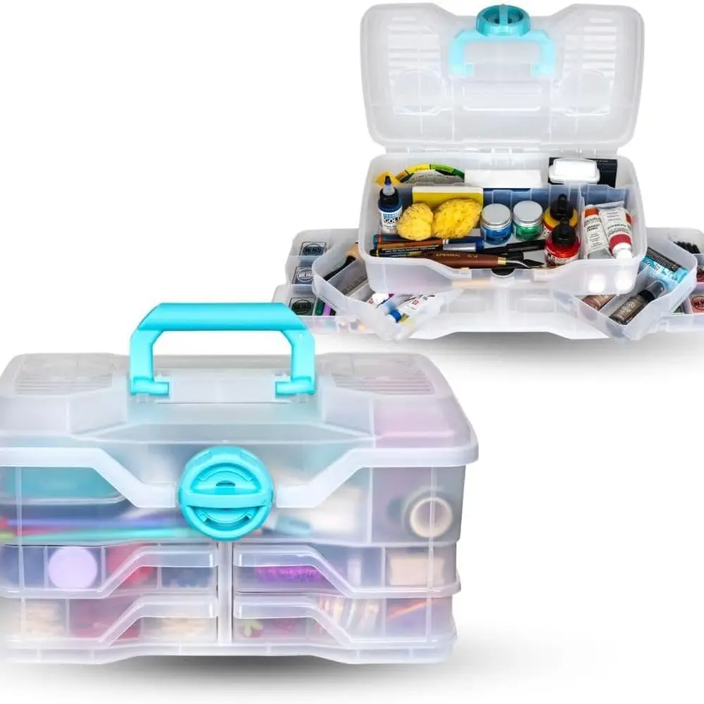 

Clear Plastic Organizer Small Parts Organizer - for DIY Arts & Crafts Storage Boxes & Organizers, Sewing Storage - Storage Box w