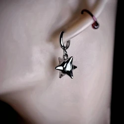 Silver Spike Ball Earrings,Punk Dangle Earrings Spikey Charm Earring, Morning Star Earring,Unique Gothic Alternative Jewellery