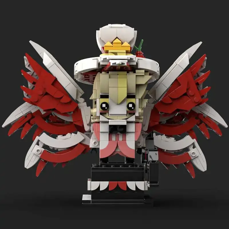 Anime Figures Alastor&Angel Building Blocks MOC Hazbined Hell Hotel Demon Brickheadz Model DIY Toys for Children Birthday Gift