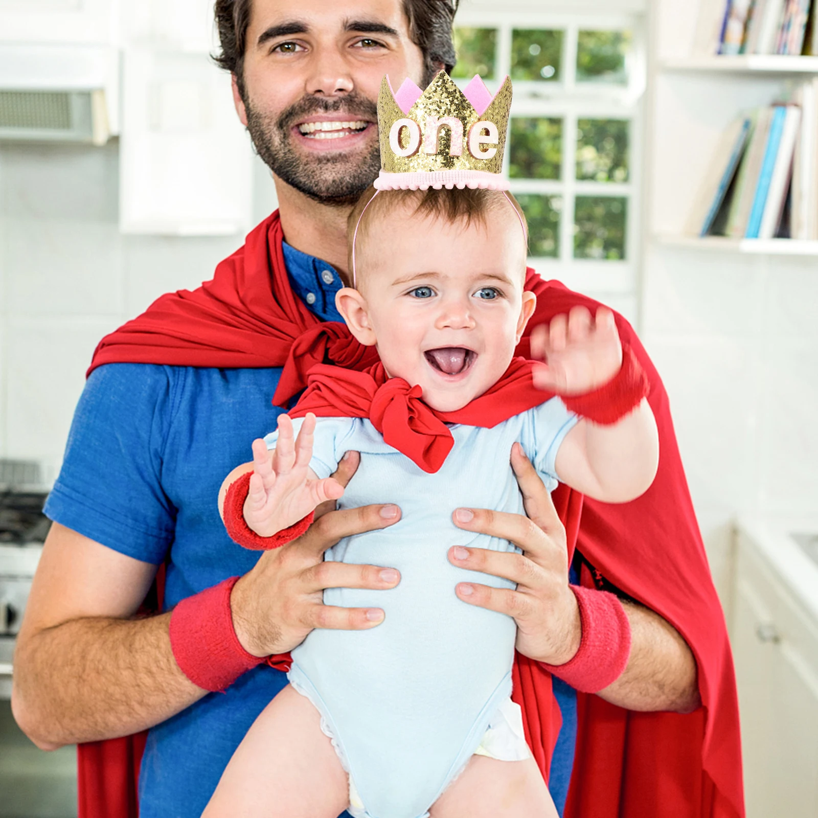 

Children Crown Headb Birthday Hairb Safe Fabric Lightweight Newborn Photo Props Baby Shower Gifts Party Supplies